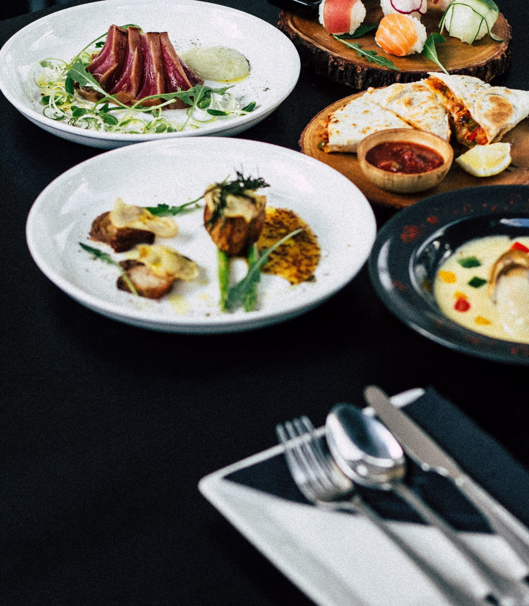 Meal on table Dominic Scott